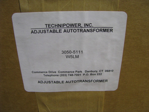 Technipower Adjustable Auto Variac Transformer W5lm Nsn 5950-00-242-4865