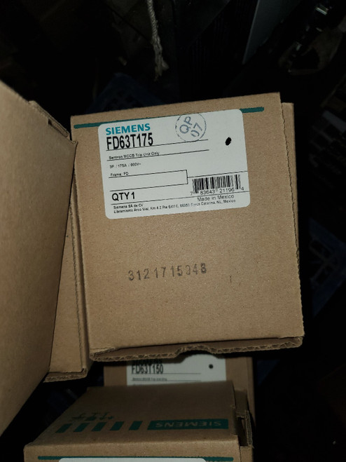 Ite Siemens Fd63t175 Circuit Breaker 175amp Trip Unit Warranty New