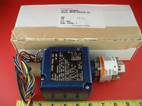 Neo Dyn 100p58cc6 Pressure Switch 100p Ser 800-2800 Psig Adjustable Itt 58cc6