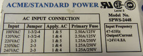 SPWS-2448   ACME / SATANDARD -  POWER SUPPLY