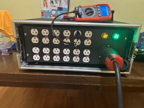 50a Input with 12 Channels Nema 5-20 Us Edisons 20 Outputs Portable Power Distri
