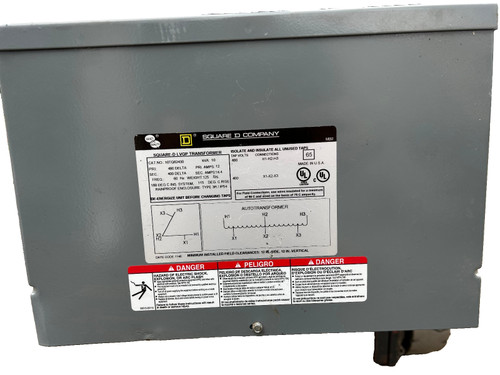 Square D 10tq824 Transformer 10kva 480v Delta Prim. 400v Sec.
