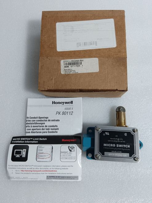 Honeywell Dtf2-2rqn8-rh Micro Switch Limit Switch with Roller New