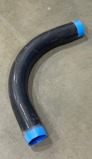Ocal 4" Pvc Coated Rigid 90 Elbow Standard Gray