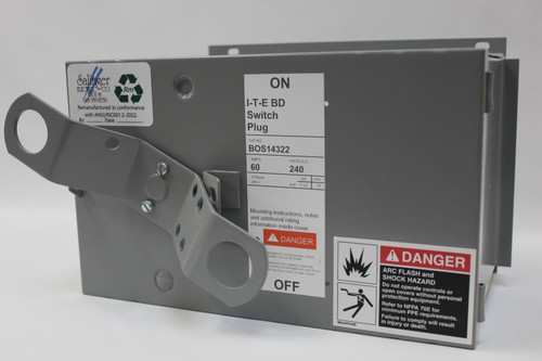 Bos14322 Siemens I.t.e. Bd Switch Plug, Recon, 60amp 240v
