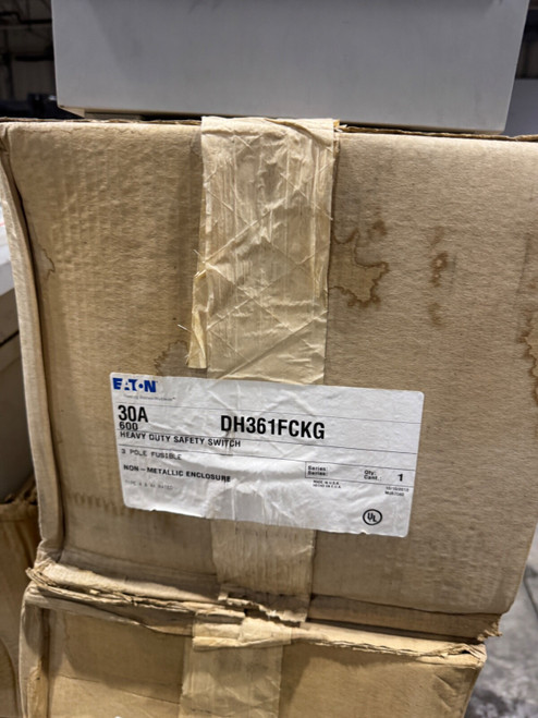 Eaton Dh361fckg 30 Amp 600v Fusible Nema 4x 3 Phase Safety Switch Disconnect