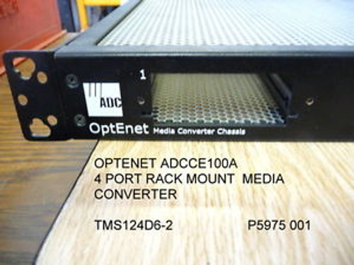 ADC OPTENET 4 PORT MEDIA CONVERTER CHASSIS ADCCE1000A  RACK MOUNT