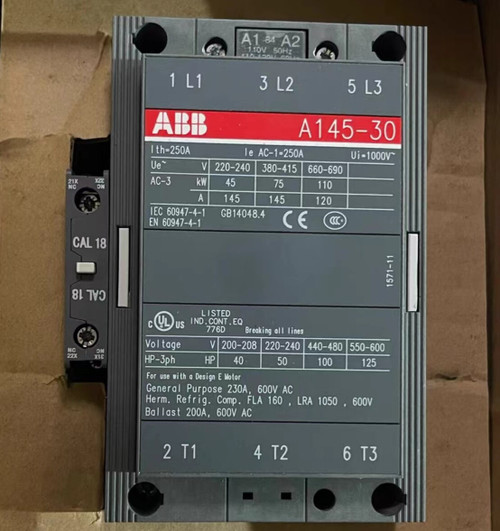 1pc Abb A145-30-11 Contactor 110v50hz/110-120v60hz 1sfl471001r8411
