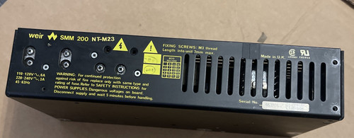 Weir Smm 200 Nt-m23 Voltage Power Supply