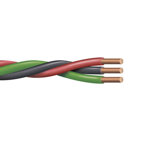 12/2 Twisted Submersible Cable with Ground Well Pump Wire 600v (100ft to 1000ft)