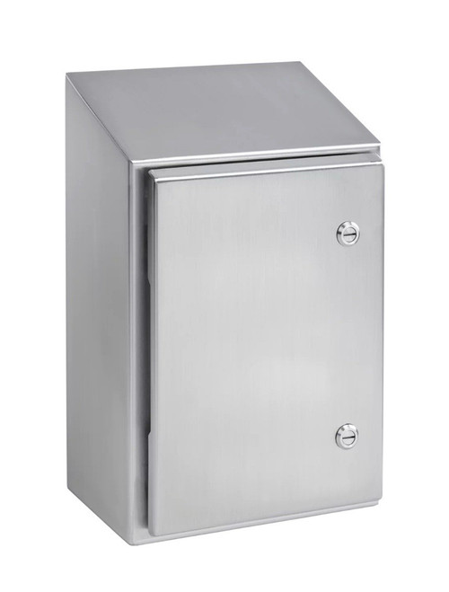 Hoffmann Nvent Watershed Sloped Top Brushed Ss Enclosure Ws201608ss