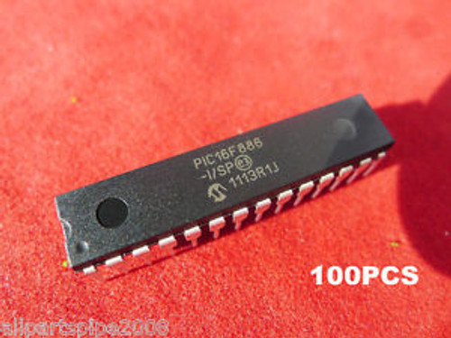 100PCS PIC16F886-I/SP DIP-28PIN IC ICs NEW