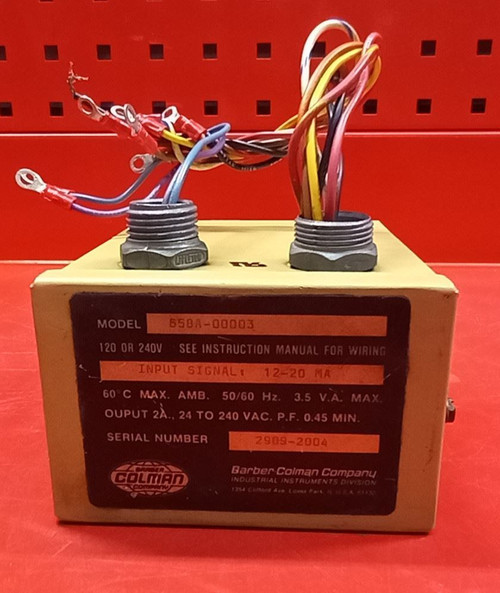 Barber Colman 658a-00003 Current to Position Converter