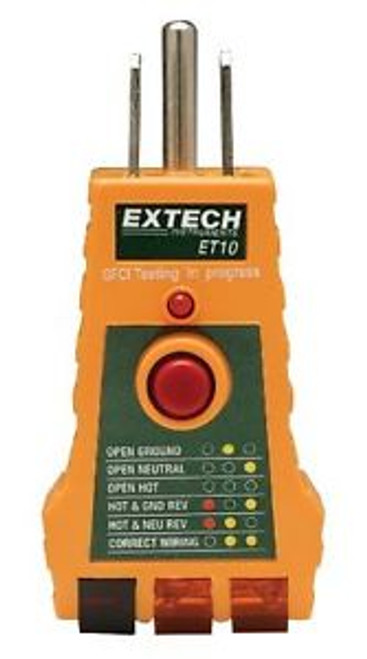 New Extech Et10-10Pk Gfci Receptacle Tester Kit