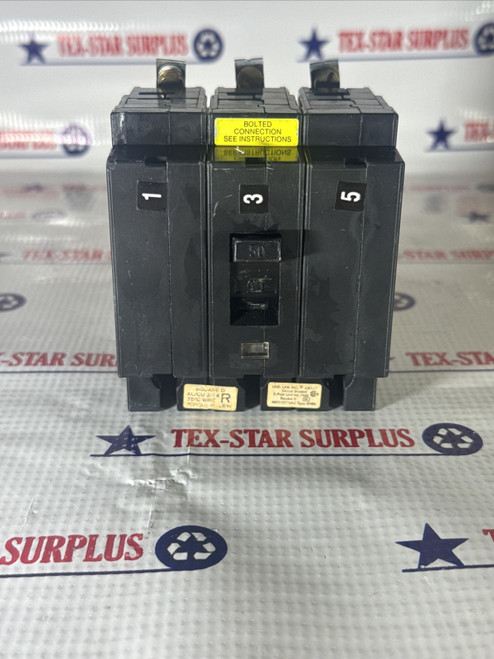 Square D Ehb34050 3 Pole 50 Amp 480y/277v Bolt-on Circuit Breaker