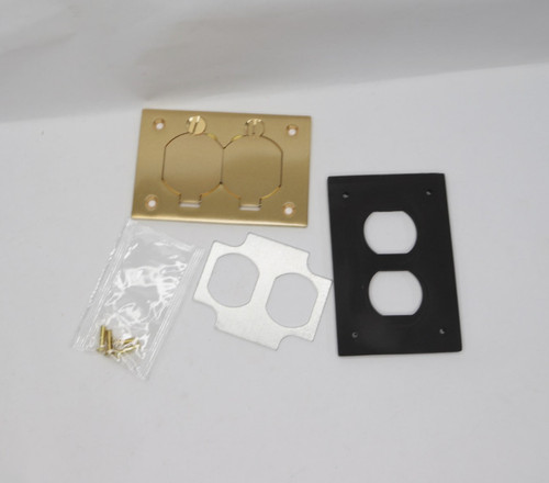 Steel City P64ds Duplex Rec Cover Plate Brass Alloy Steel 1 Pk of 2 Pcs