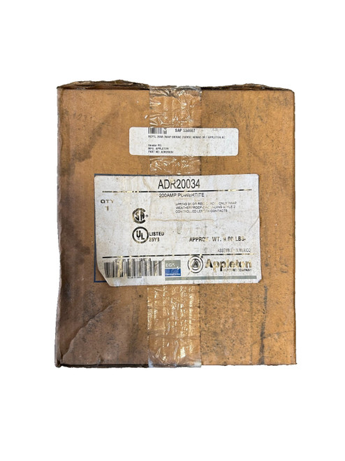 Appleton Adr20034 Explosion Proof Receptacle Plug Assembly 200a 600v