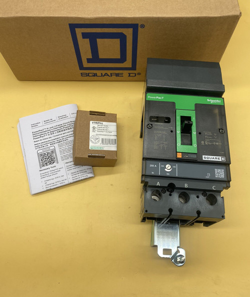 New Square D Jda36250 250 Amp 600 Vac 3 Pole Circuit Breaker - New in Box - Qty