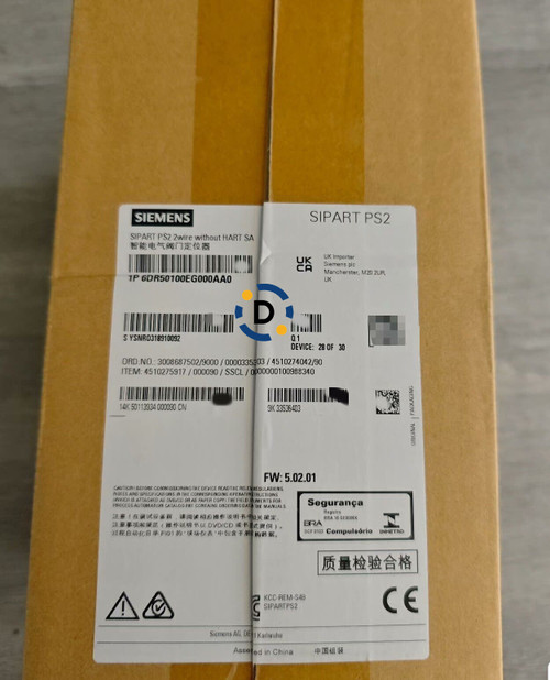 New Siemens 6dr5010-0eg00-0aa0 Intelligent Electrical Valve Positioner