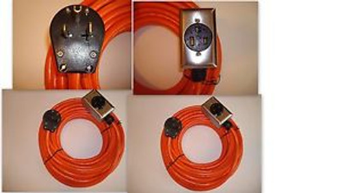 Extension Cord 100 Feet, 6-50 Plug, 6-50R Outlet Works Welding M,Farm, Motor