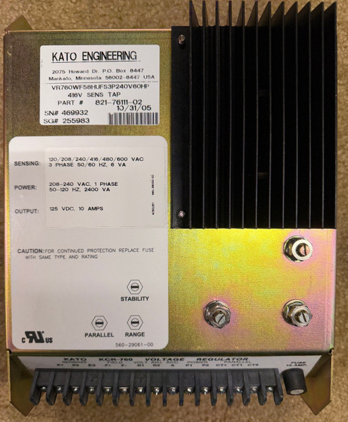 Kcr-760 - 821-76111-02 - Kato Engineering Voltage Regulator Avr