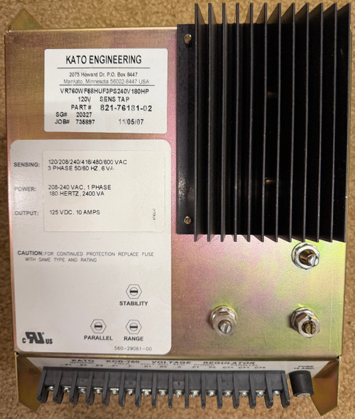 Kcr-760 - 821-76181-02 - Kato Engineering Voltage Regulator Avr