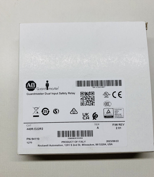 Allen Bradley 440r-d22r2 Sera Guardmaster Dual Input Di Safety Relay Gsr