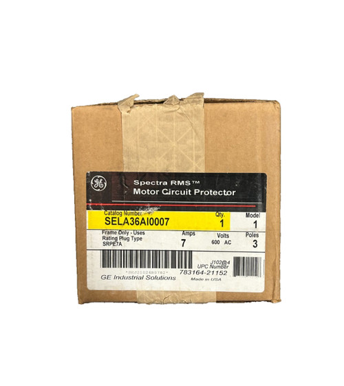 Ge Sela36ai0007 Mag-break Circuit Breaker 7a 3-pole 600vac