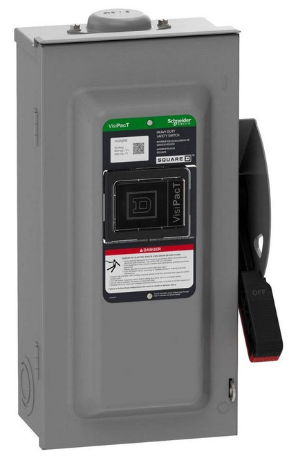 Nib - Square D - Vh362rb - Heavy Duty, 60a, 3 Pole, 600v Fused Safety Switch