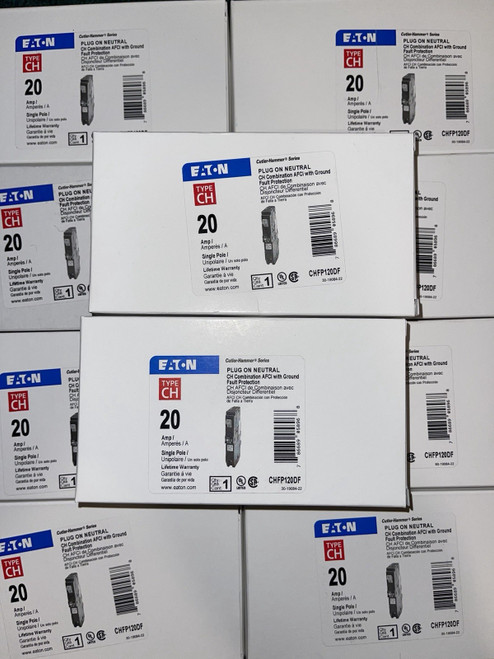 Chfp120df 10 Pcs Eaton Ch 1p 20a Afci/gfci Dual-function Plug-on Circuit Breaker