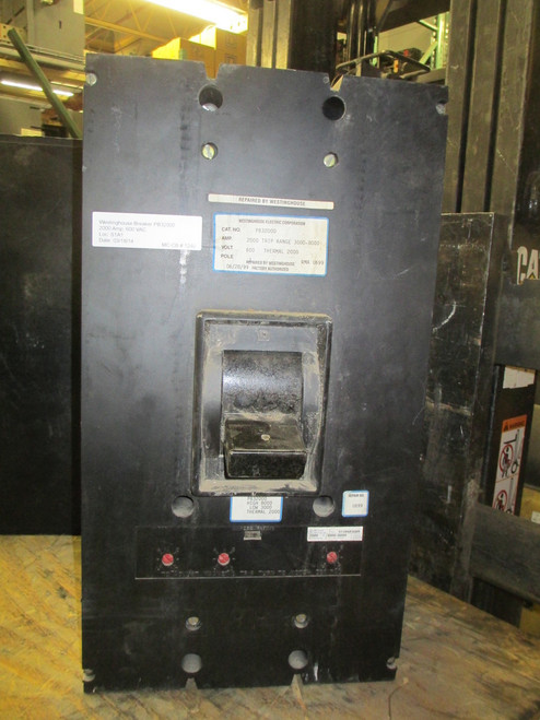 Westinghouse Pb32000 2000a Frame 2000a Rated 3p 600v Mo/fm Breaker Used E-ok