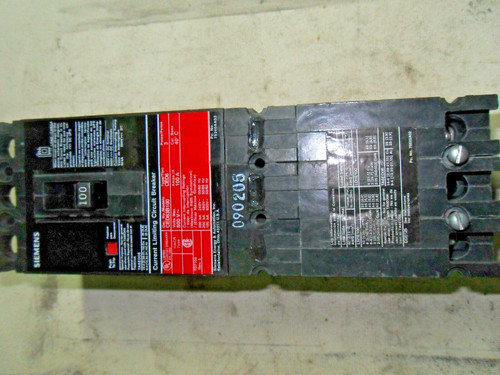 Siemens Ced63b100 100amp Circuit Breaker Current Limiting