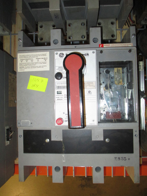Ge Powerbreak Tp1610ss 1000a 3p 600v Mo/do Breaker No Trip Unit Used As Is