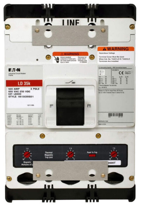 Hld3450 - Cutler Hammer 450a 600v 3-pole Series C Molded Case Circuit Breaker Th
