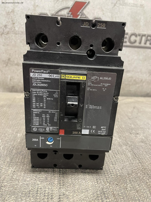Square D Jdl36200so Molded Case Circuit Breaker 200 Amp 600 Volt