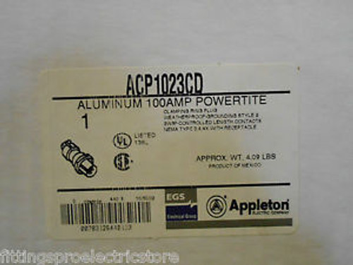 Appleton Acp 1023Cd 100A 2W 3P Clamp Ring Plug