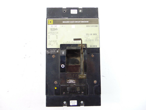 Square D Molded Case Circuit Breaker Lal36400 400a 600v 3 Pole with Lockout