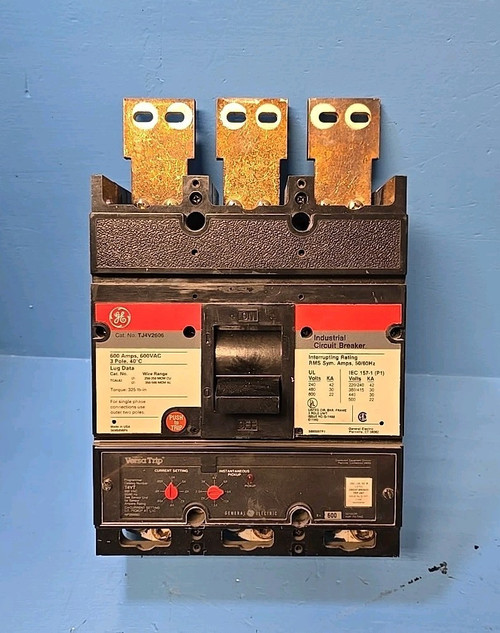 Ge Tj4v2606 600a 600v 3pole Circuit Breaker /w T4vt 600a Microversa Trip