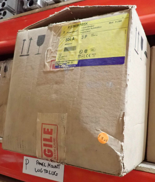 New - Square D Powerpact Circuit Breaker Pjf36080absk 800 Amp 65ka 480v