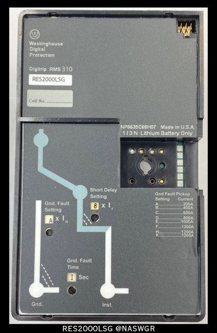 Westinghouse Res2000lsg Digitrip Rms 310 Trip Unit - Tested/warranty