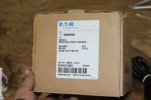 New Eaton Cutler Hammer,kdb3400w Circuit Breaker 400a 600v