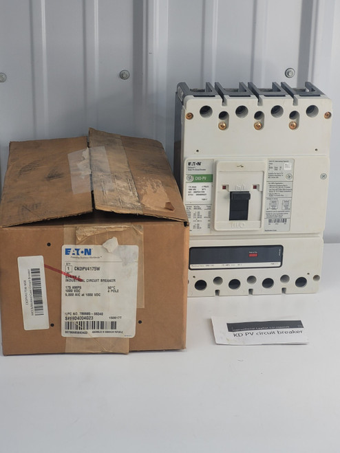 Eaton Ckdpv4175w Series C 175 Amp 4 Pole 1000vdc Circuit Breaker New in Box H9