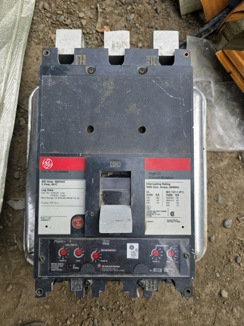 Ge Tkl4v4608 800 Amp 600 Vac 3 Pole Circuit Breaker W/microversa Trip -warranty