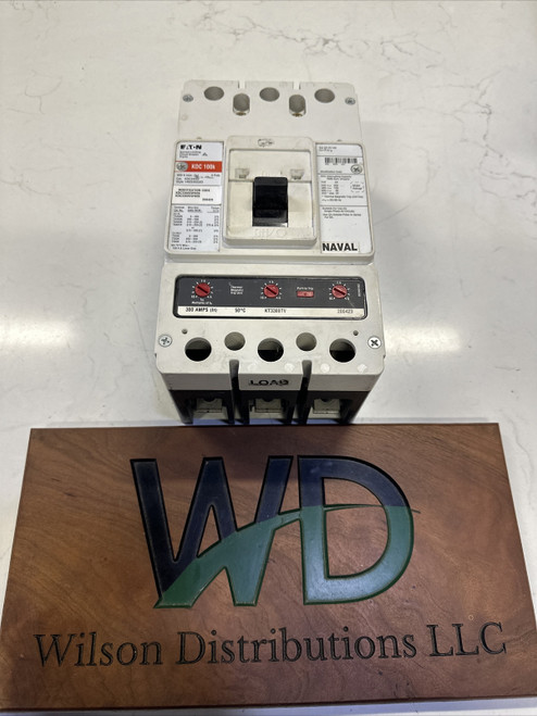 Eaton Naval Breaker 300amp 600v Kdc3300vwh09 Used Tested Cleaned