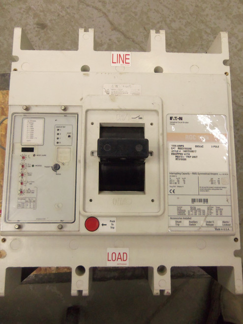 Eaton Cutler Rd Rgc Rgc316036e 3 Pole 1600 Amp Circuit Breaker Rg310+ Lsig Gfi