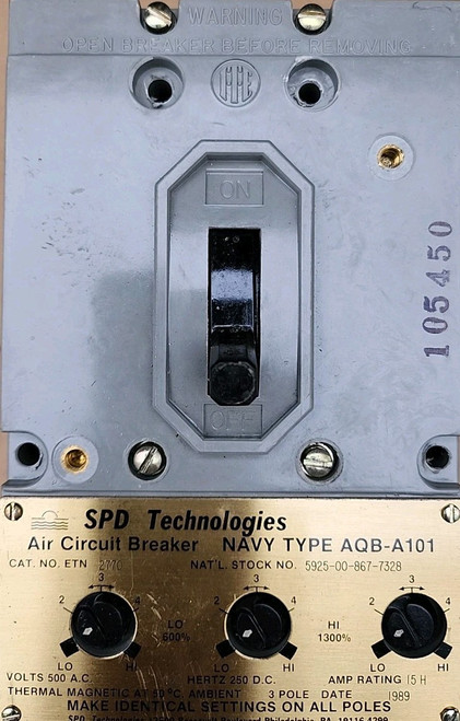 Eaton Drs Circuit Breaker Pn Etn-2770, Aqb-a101, Nsn 5925008677328, Nos.