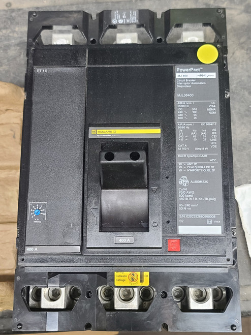 Square D Mjl36400 65k 3p 600v 400a 3p Circuit Breaker