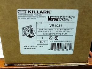 Killark Vr-1031 Receptacle 100 Amp 3 Wire3Pole