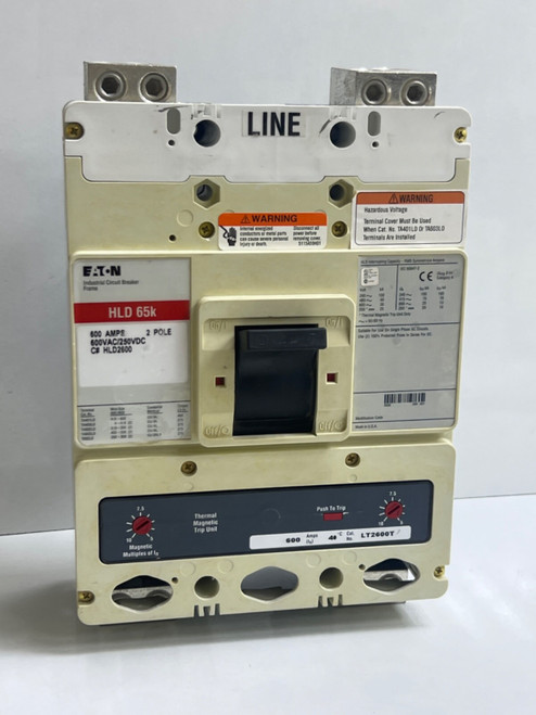 Eaton Hld65k 600amps 2pole 600vac/250vdc