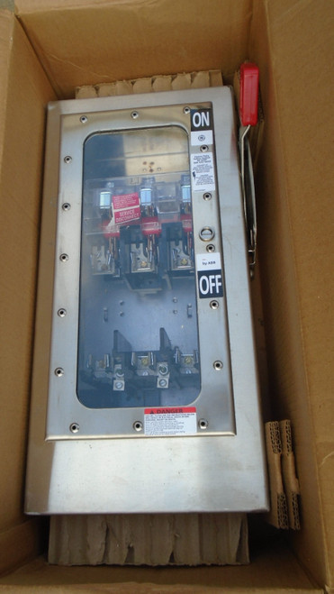 Ge Th3362ssvw 60amp 3pole/wire Heavy Duty Fusible Ss Safety Switch W View Window